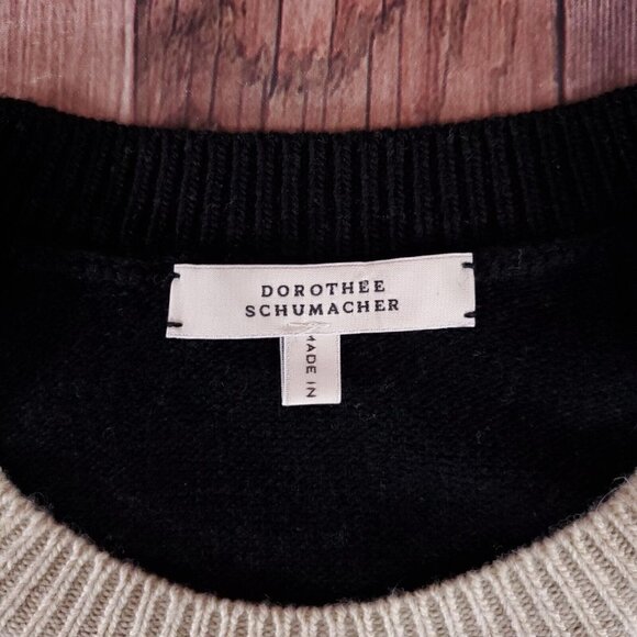 Dorothee Schumacher Womens 5 US XL Multicolor Colorblock Wool Cashmere Sweater - Picture 4 of 12